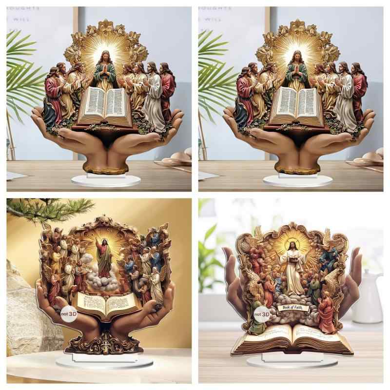 置き物 般若心経 アクリル 卓上飾り 宗教モチーフ デスクトップ 置物 小型 手のひらサイズ インテリア ..