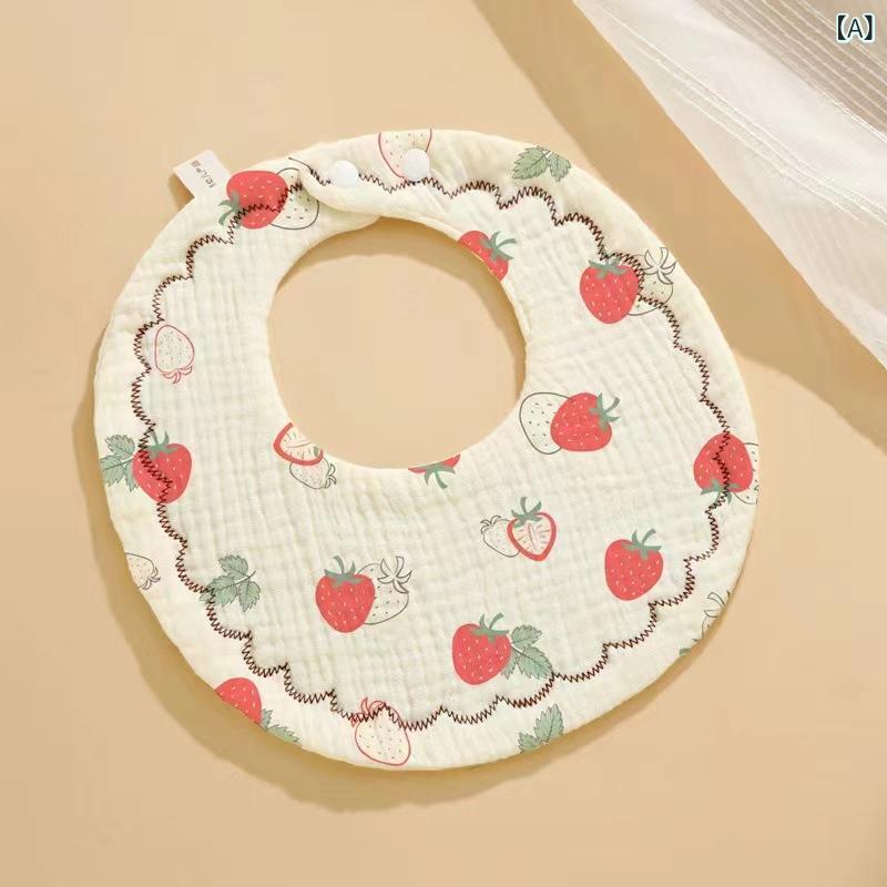 スタイ ベビー 新生児 幼児 子供 男女兼用 6重ガーゼ 綿 コットン 厚手 吐き戻し防止 ミルク 防水 防汚..