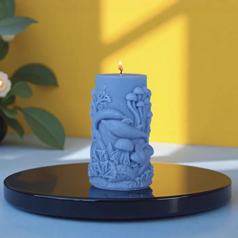 シリコンモールド 海洋生物 貝殻 クラゲ イルカ キャンドル アロマストーン用 DIY 手作り クラフト スパイラル 螺旋型 オブジェ インテリア