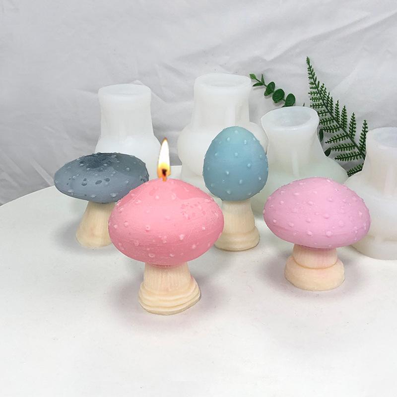 シリコンモールド キノコ リアル 立体 ハンドメイド DIY クラフト アロマキャンドル アロマワックス 石..