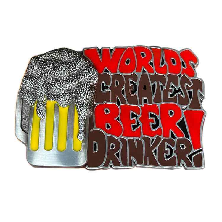 ベルトバックル メンズ 亜鉛合金 ビール ジョッキ モチーフ ウェスタン カウボーイ アメカジ スムーズ..