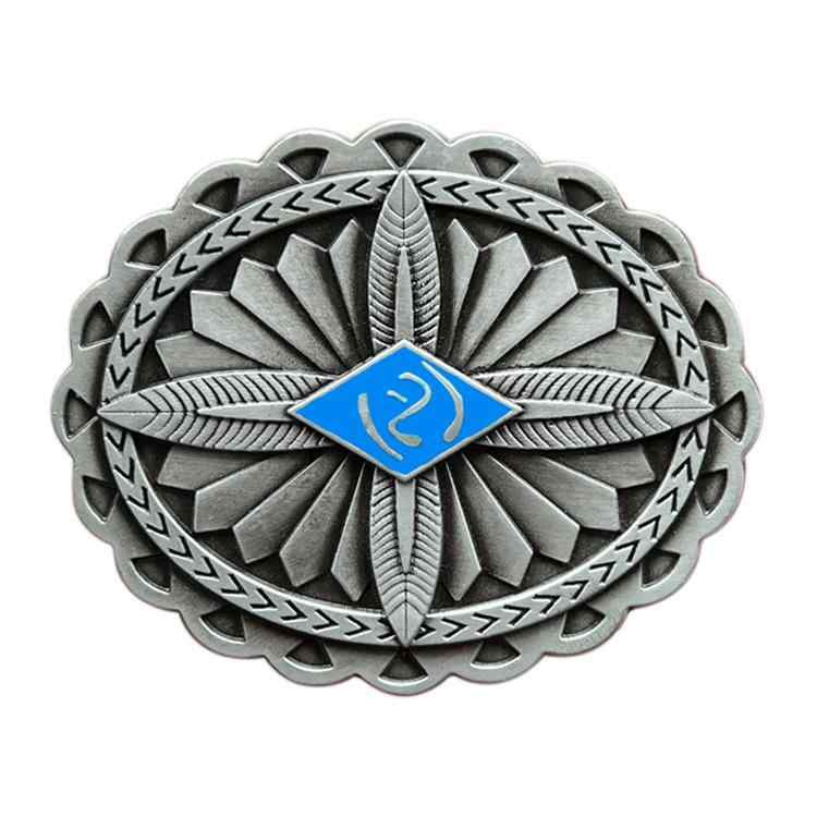 ベルトバックル メンズ 男性用 亜鉛合金 インディアン クロス 十字 トーテム 部族模様 ウェスタン 西部風 カウボーイ アメリカンカジュアル 平滑バックル ファッション小物 普段使い(x2)