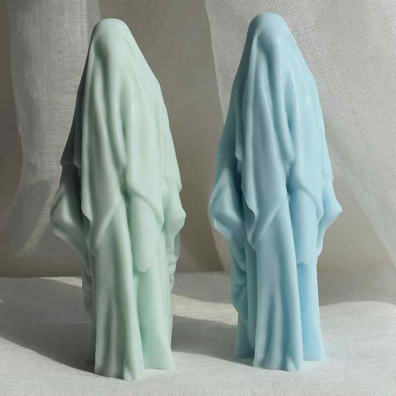 シリコンモールド 3D 覆面 人体 ベール 花嫁 食品グレード アロマキャンドル レジン 石膏 アロマストー..