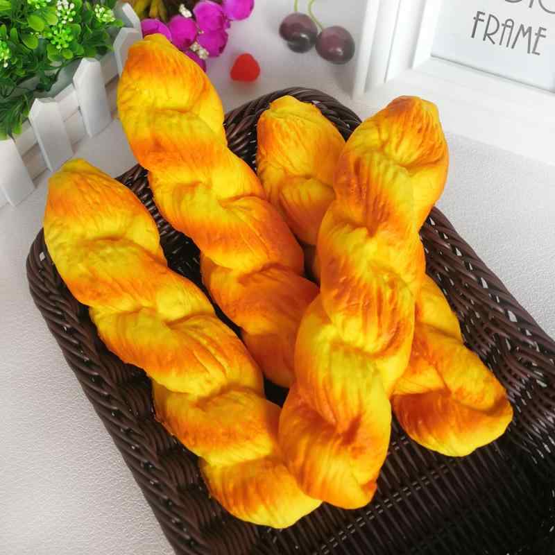 食品サンプル PU リアル 精巧 本物そっくり ツイスト ロング ロール パン フェイク ディスプレイ イン..