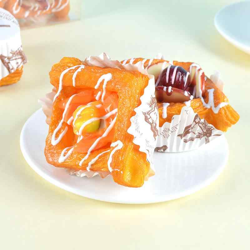 フェイクスイーツ PU素材 スクエア フルーツ クリーム ミニケーキ アソート キッズトイ おままごと 撮影小道具 ディスプレイ インテリア オブジェ