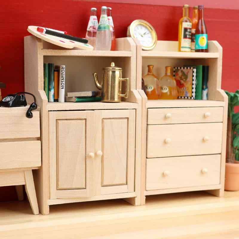 ドールハウス ミニチュア家具 1/12スケール 木製 樺の木 バーチ材 モダン シンプル おしゃれ 北欧風 インテリア 飾り 置物 ディスプレイ 小物 コレクション