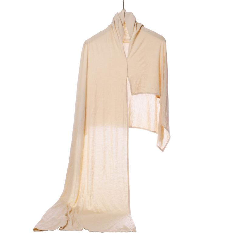 ターバン 薄手 日よけ UVカット シルケット綿 ジャージー ロング スカーフ 夏 ファッション カジュアル 通勤 着回し