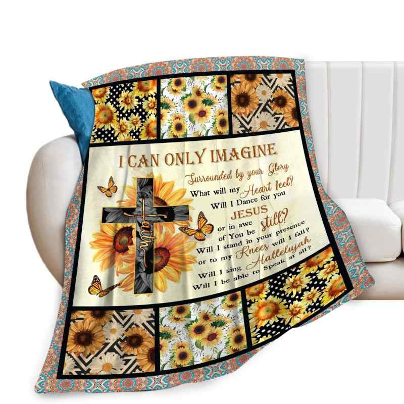 楽天way-ugoブランケット フランネル ひまわり アルファベット柄 秋冬 自宅 オフィス 旅行 出張 アウトドア あったか 快適 保温 軽量 やわらか 肌触り ふわふわ ソファ スロー