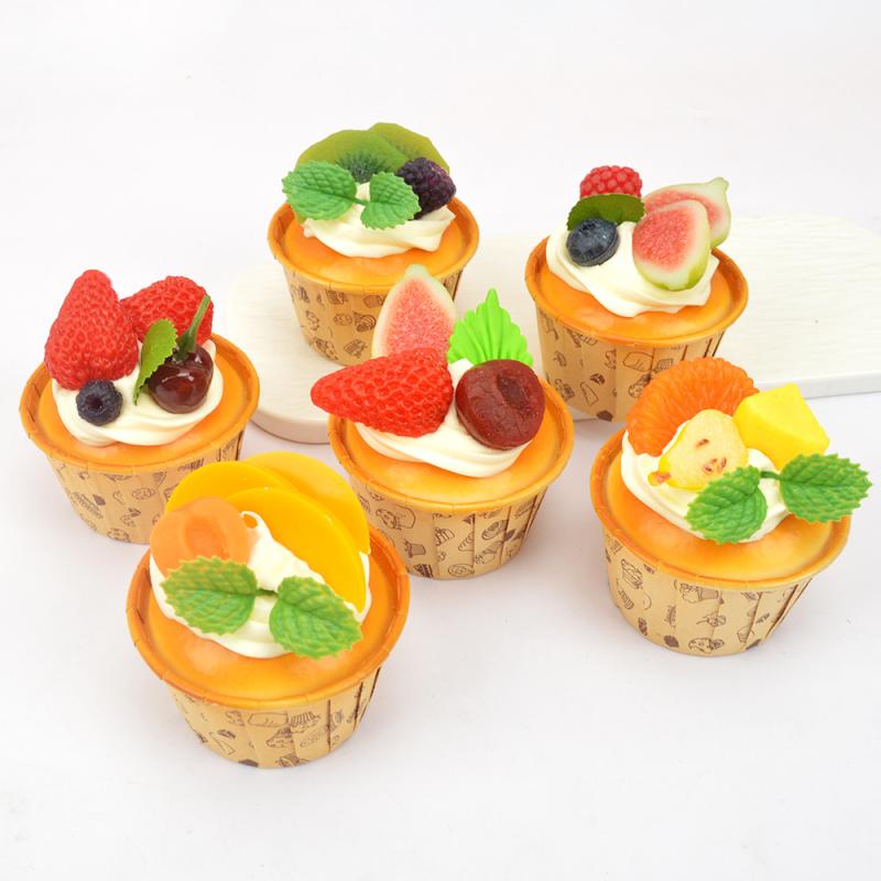 フェイクスイーツ キッズ 7cm ミニ カップケーキ ベーカリーパン マフィン やわらかい リアル 食品サンプル 冷蔵庫マグネット おままごと ごっこ遊び ディスプレイ オブジェ