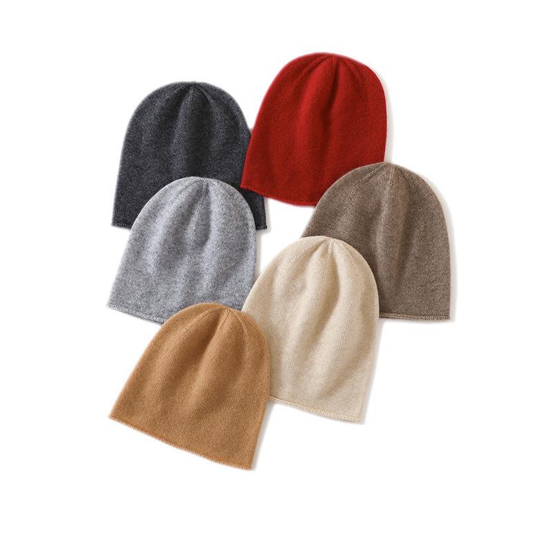 帽子 男女兼用 カシミヤ ニット帽 保温 防寒 耳当て ロールアップ マタニティ 産後 ナイトキャップ シ..