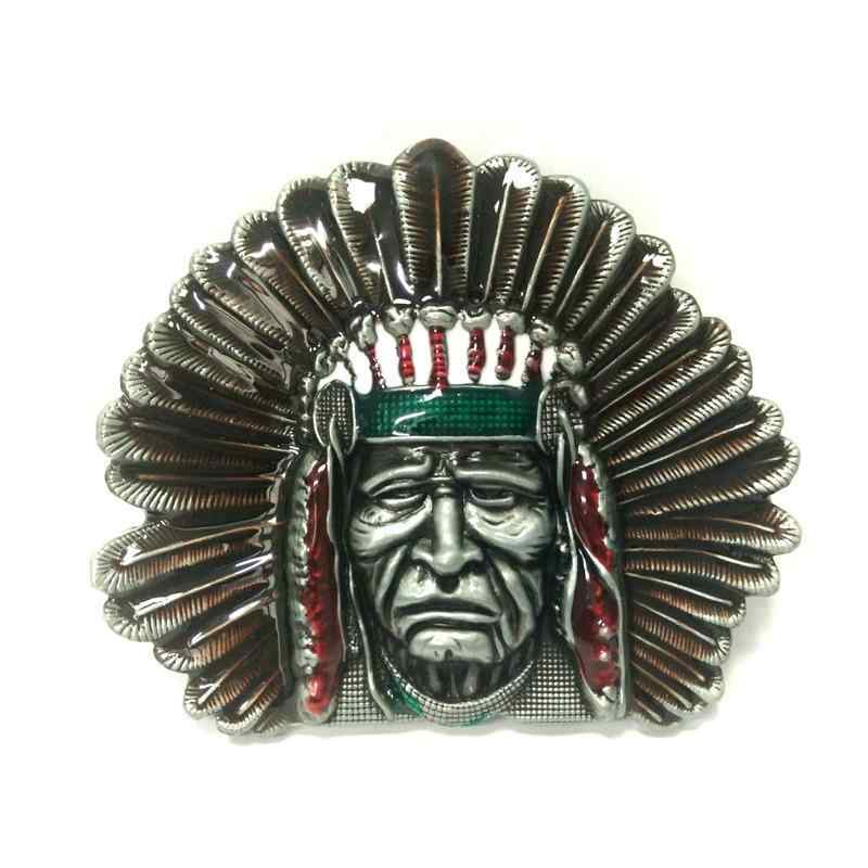 ベルトバックル メンズ 男性用 ネイティブアメリカン 部族長 モチーフ ヒップホップ ストリート アメカ..