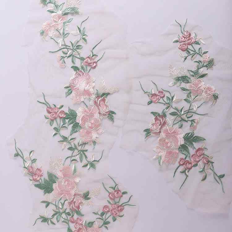 生地 レース コンピューター刺繍 ポリエステル 透かしメッシュ 花柄 エレガント 高級感 春夏 ワンピー..