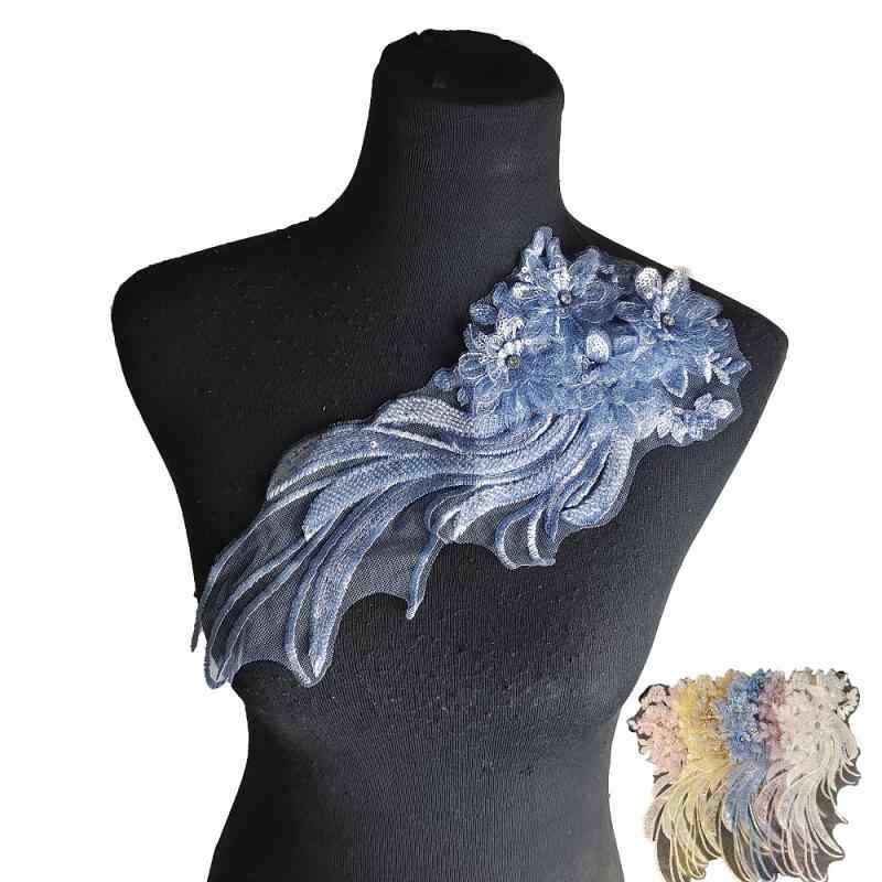 ブローチ レディース 高級感 刺しゅう レース 透かし チャイナドレス フォーマルドレス パーティードレ..