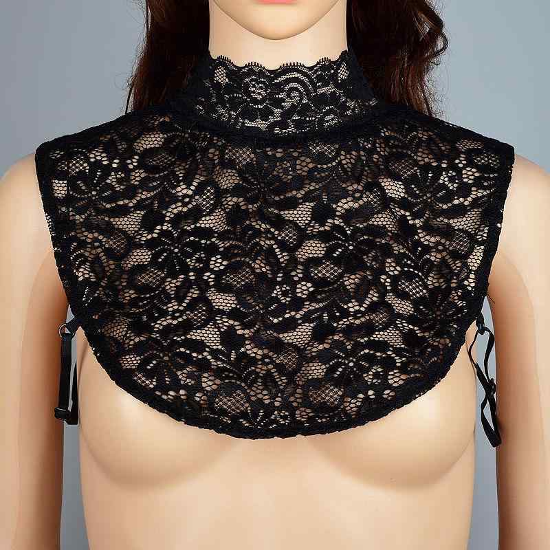 レース トップス レディース インナー キャミソール スタンドカラー ハイネック フェイクカラー 通気性 柔らか セクシー フェミニン