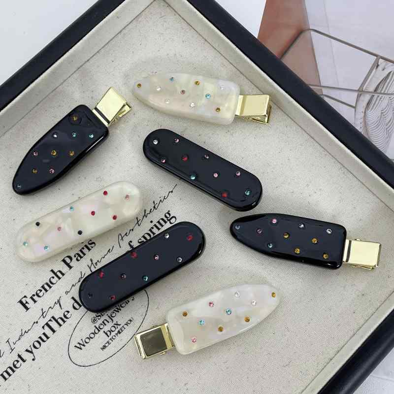 ヘアアクセサリー レディース 跡がつかない ヘアクリップ 髪留め ダックビルクリップ サイドクリップ ..