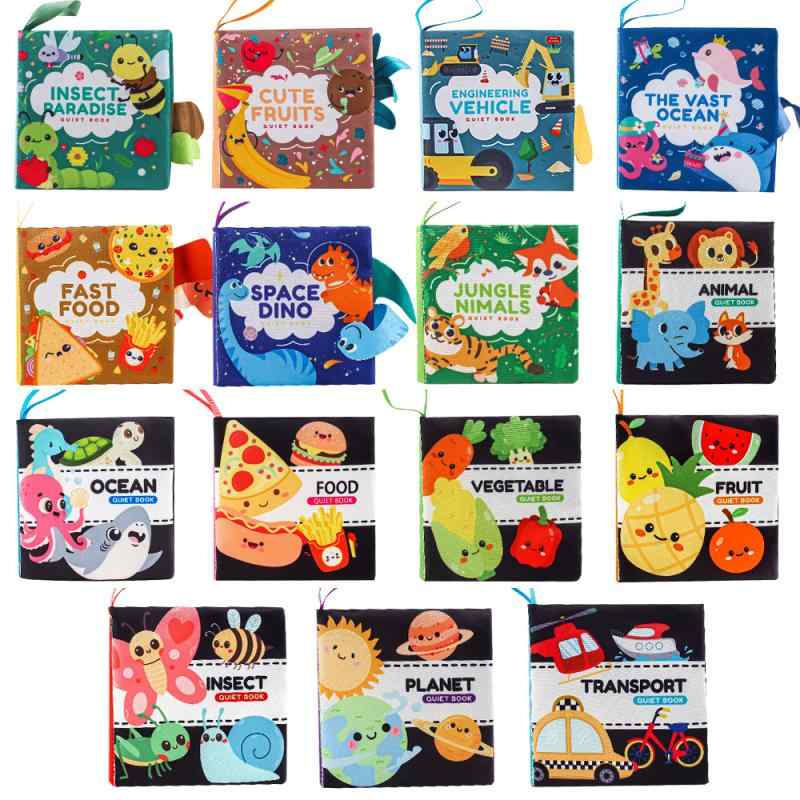 布絵本 ベビー 赤ちゃん 男の子 女の子 知育玩具 早期学習 立体 英語 4面8ページ 手のひらサイ ...