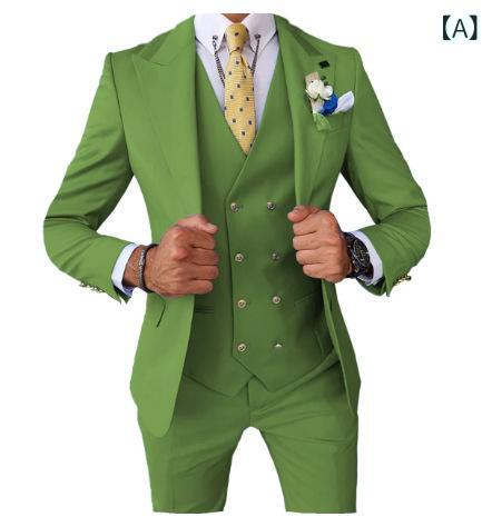 スーツ メンズ 男性用 ビジネス カジュアル フォーマル スリーピーススーツ ジャケット ベスト パンツ ポリエステル ナイロン スリムフィット 通年 結婚式 披露宴 パーティー 新郎 介添人 セットアップ