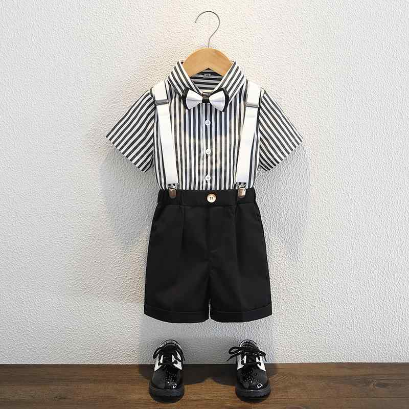 スーツ 男の子 キッズ フォーマル 礼服 セットアップ 夏 サマー 英国スタイル ストライプ ポリエステル 発表会 ピアノ 誕生日 結婚式 ウェディング リング...