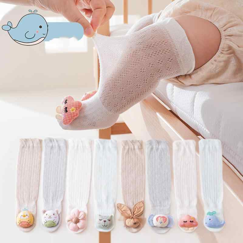 ベビーソックス 男の子 女の子 春夏 赤ちゃん 0-1歳 薄手 綿混 通気性 メッシュ 虫よけ ニーハイソックス 締め付けない ゆったり キャラクター かわいい 安心安全 縫い目レス