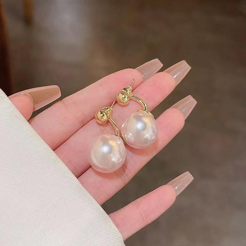 耳飾り レディース 超大粒 パール パール S925シルバー ポスト ピアス 上品 高級感 存在感 エレガント 高見え 個性的 デザイン性 ユニーク