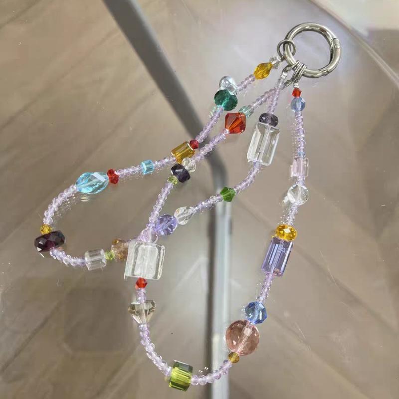 スマホチャーム バッグチャーム キーホルダー クリスタル ジルコニア ダブルレイヤー 精巧 ドリーミー ..