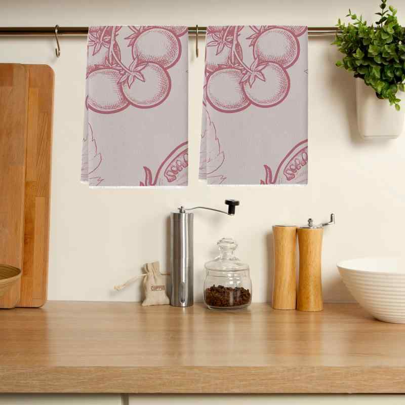 ふきん かわいい おしゃれ 野菜柄 秋柄 プリント マイクロファイバー 吸水速乾 大判 食器拭き 台拭き ..