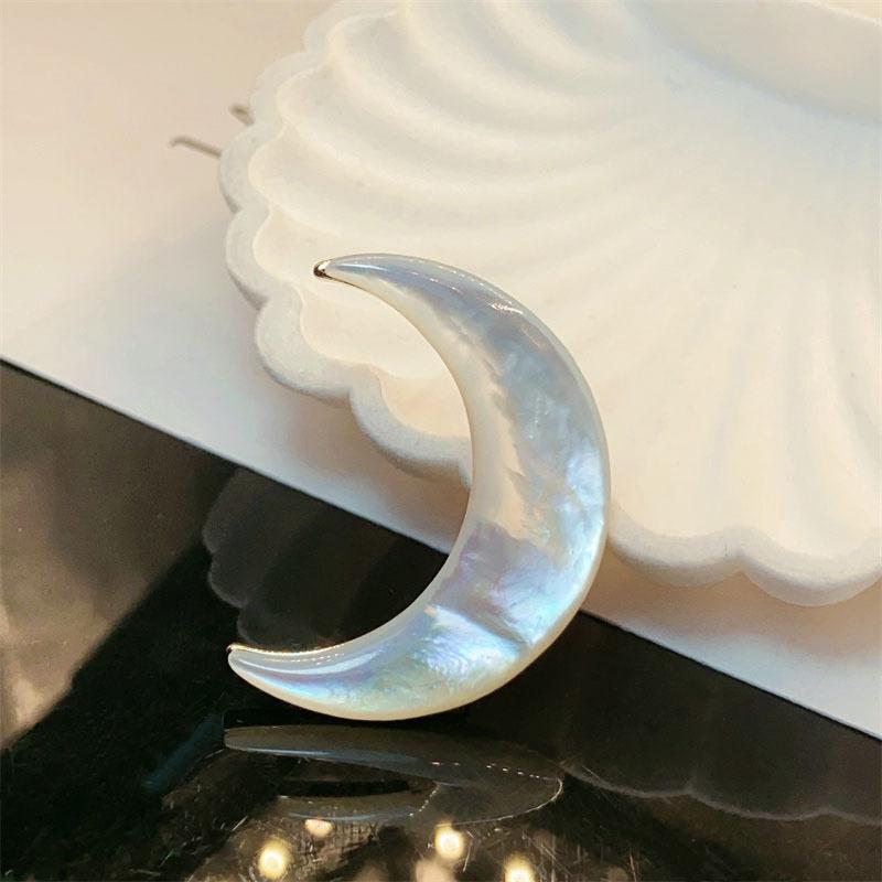 ・素材: 貝・対象: ユニセックス・加工: パール装飾・カラー: 貝殻明月・デザイン要素: 月・機能: 記念、装飾、多機能、結婚式、調節、両用、ギフト、固定・スタイル: 高級感・スタイル分類: ファッション通勤・種類: 胸針・デザイン要素分...