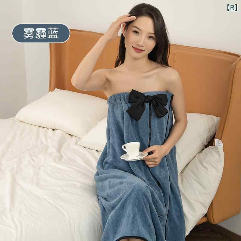 ラップタオル レディース 着られる 吸水 速乾 サンゴフリース ワッフル リボン う...