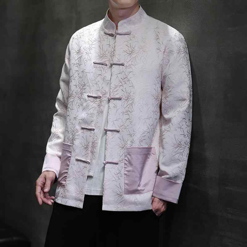 ジャケット 男性用 秋冬 中国風 レトロ ジャカード織り 唐装 大きいサイズ トレンド カジュアル 中華服 ブルゾン アクリル素材 ノーア..