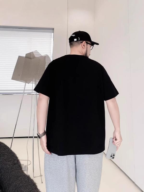 Rakuten - Tシャツ メンズ ビッグシルエット オーバーサイズ ゆったり ルーズフィット 半袖 クルーネック 刺繍 ステッチ カジュアル トップス 綿混 通気性 薄手 抗菌 春夏 ベーシック