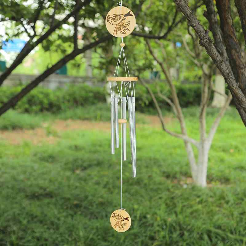 風鈴 掛飾 金属製 銀 電気メッキ加工 シンプル クリエイティブ インテリア雑貨 ベランダ バルコニー 窓辺 窓台 ハンギング デコレーション おしゃれ