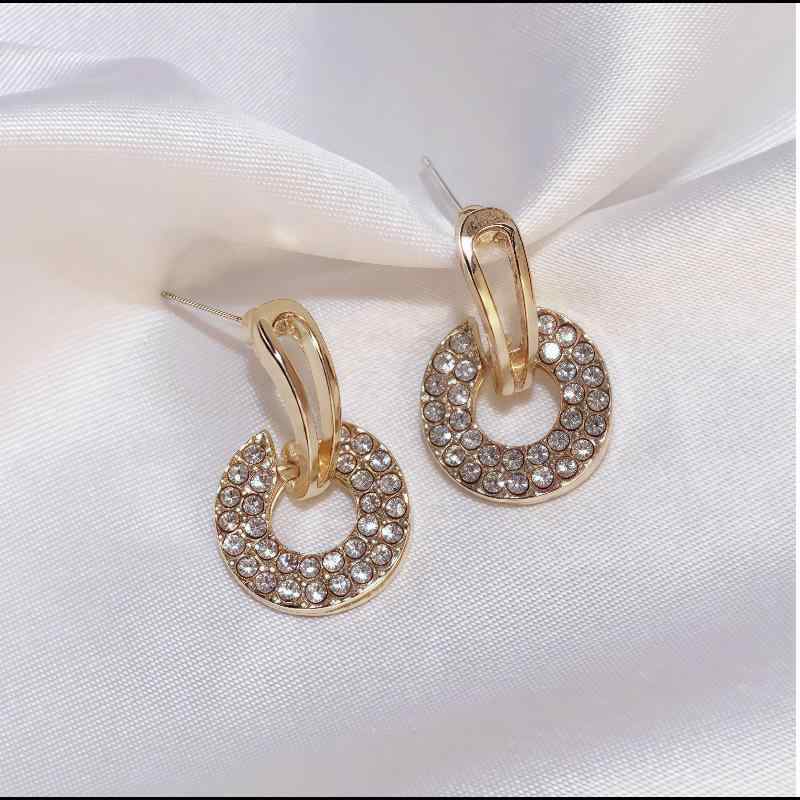 Women's Earrings, Ear Piercings, Fashion Earrings, Zirconia, Sparkling, Hypoallergenic, Geometric Design, Gold, Rose Gold, Silver, Pair, Suitable for Commuting, School, and Everyday Wear.