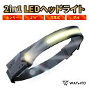 ＼先着順 最大10 OFF／ ヘッドライト 充電式 LED ヘッド ライト 超軽量 明るい 最強ルーメン ledライト 電池 cob ヘッドランプ ヘルメット ライト 軍用 アウトドア 登山 懐中電灯 頭 釣り 避難時 人感 センサー 作業用 災害 子供 防水 防塵 高輝度 usb 防災 強力 2way 地震