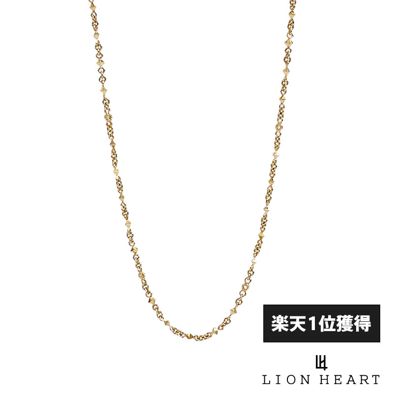ライオンハート ピラミッドデザイン チェーン だけ のみ ネックレス 50cm K10ゴールド イエローゴールド メンズ ブランド LION HEART