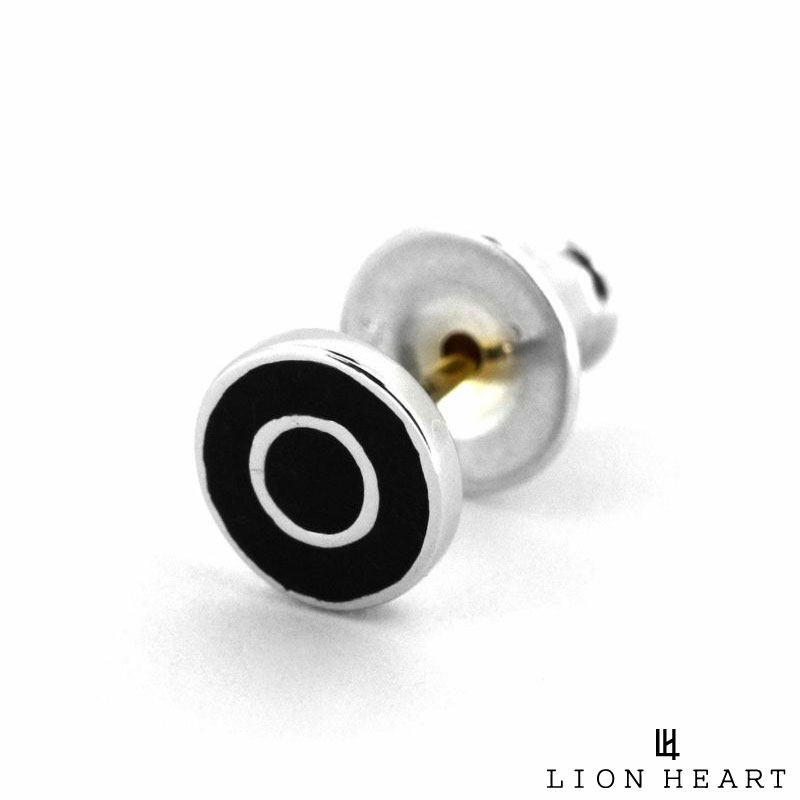 ライオンハート LH for Gift ホリデイ ピアス シルバー925 シルバー×ブラック 黒 片耳用 1点売り メンズ ブランド