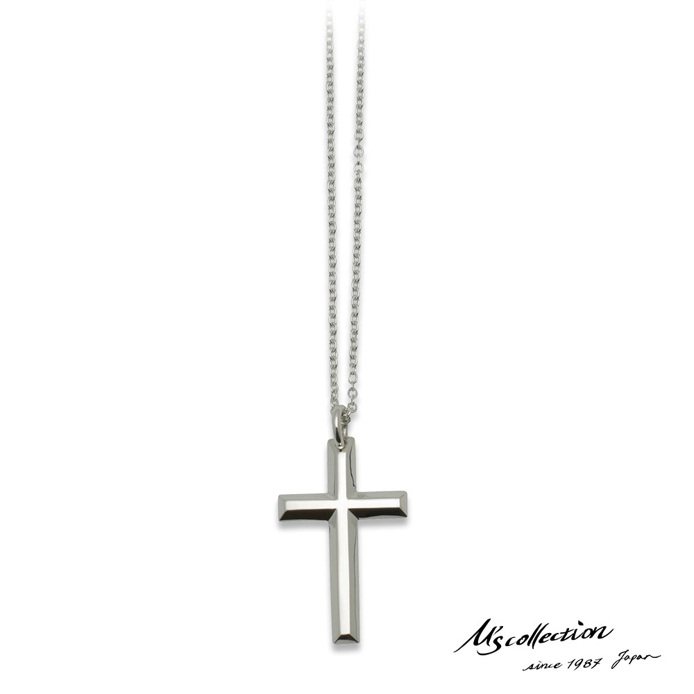 樂天商城 - クーポンで10％OFF！27日9時59分まで エムズコレクション クロス ペンダント ネックレス 50cm 十字架 アズキチェーン シルバー925 メンズ ブランド