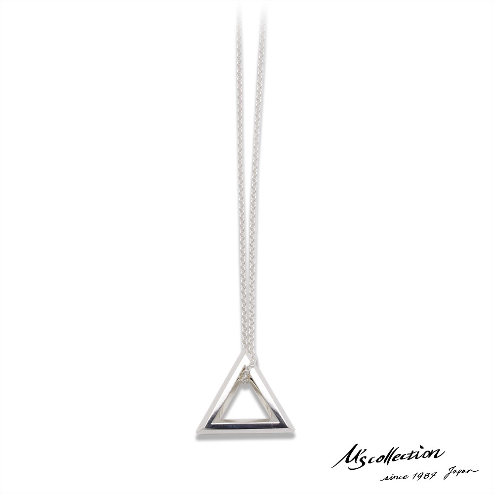 樂天商城 - クーポンで10％OFF！27日9時59分まで エムズコレクション トライアングル ペンダント ネックレス 50cm アズキチェーン シルバー925 メンズ ブランド