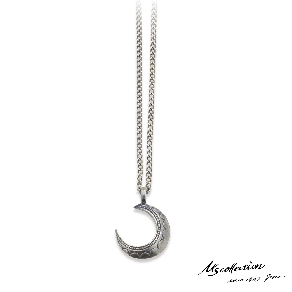 Rakuten - もうすぐ終了！クーポンで10％OFF 17日9時59分まで エムズコレクション NO.18 ムーン ペンダント ネックレス 50cm 月 喜平チェーン シルバー925 メンズ ブランド