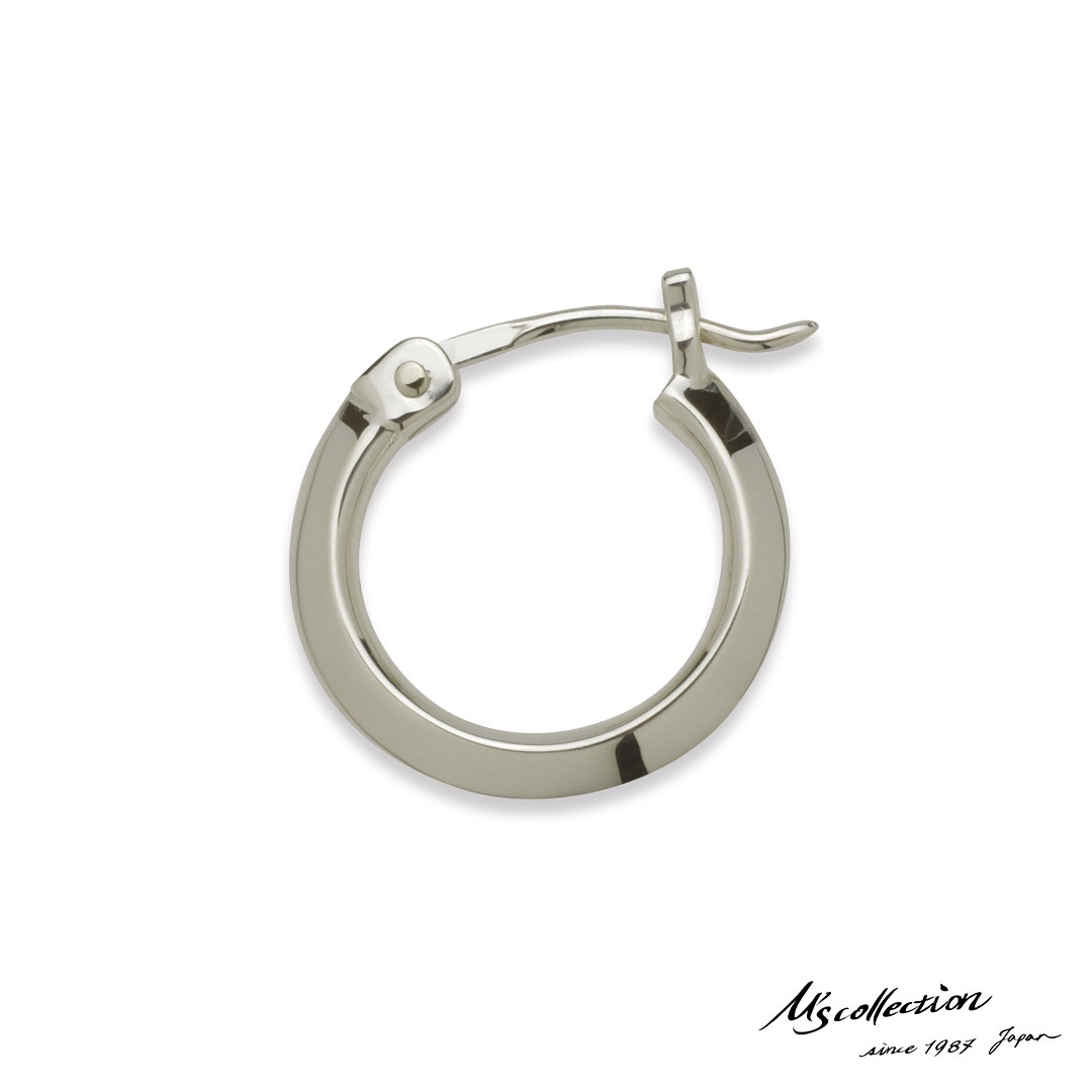 エムズコレクション ファイン トライアングル ワイヤー フープ ピアス S シルバー925 片耳用 1点売り メンズ ブランド