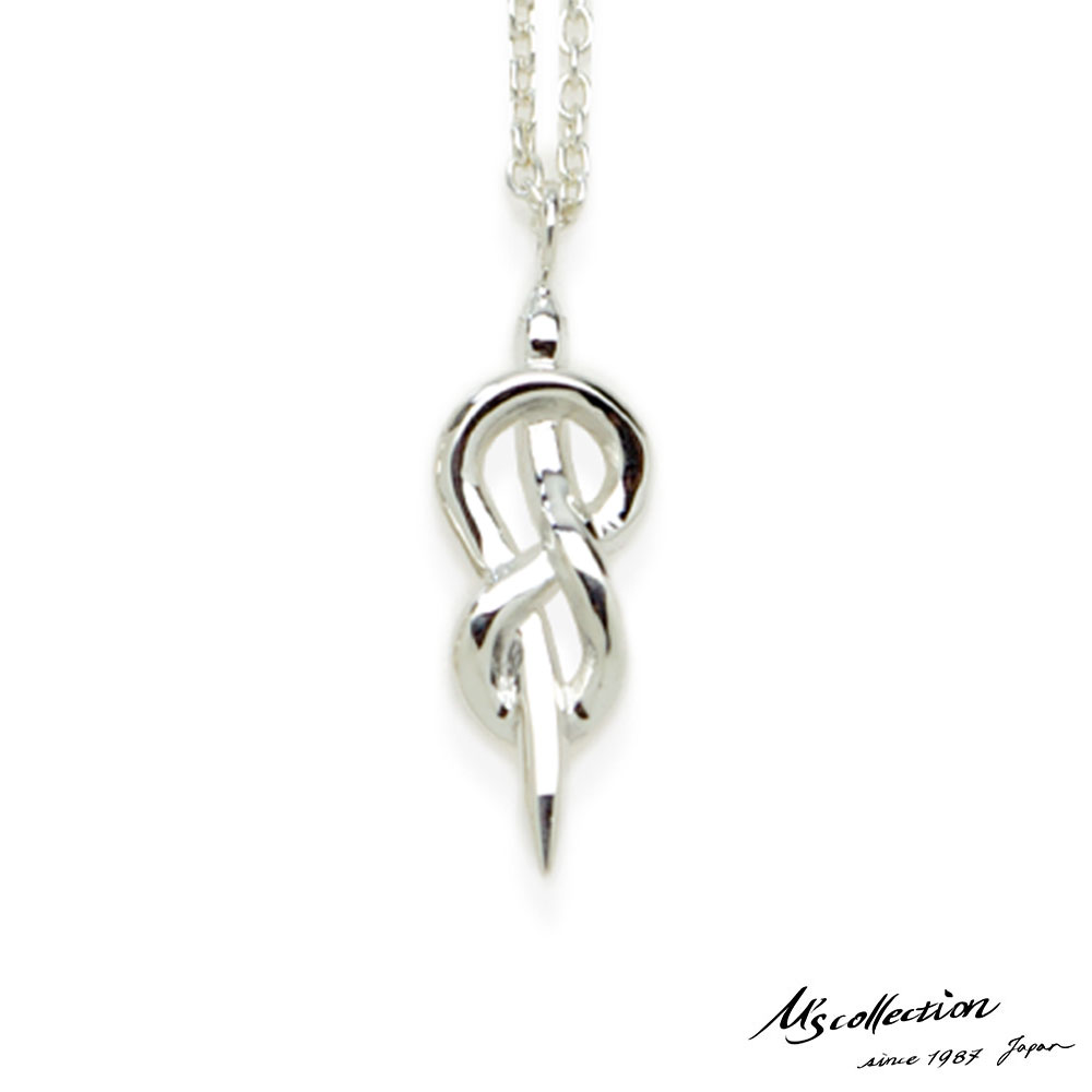 エムズコレクション スネーク ペンダント ネックレス S 50cm 蛇 アズキチェーン シルバー925 メンズ ブ..