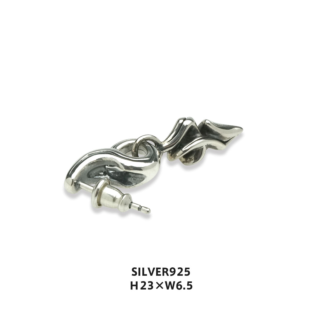 クーポンで10％OFF！23時59分まで エムズコレクション アーバン トライバル ピアス シルバー925 片耳用 1点売り メンズ ブランド