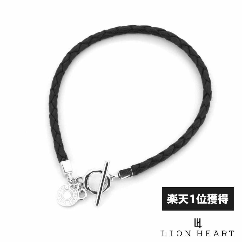 ライオンハート リファインド レザー ブレスレット シルバー925 メンズ ブランド LION HEART