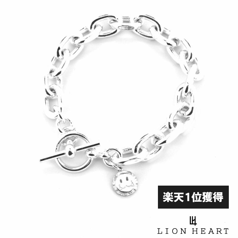 LION HEART ブレスレット  メンズ ライオンハート サイドカット チェーン ブレスレット シルバー925 メンズ ブランド LION HEART