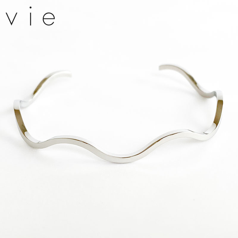 vie ヴィー ウェーブ バングル サージカルステンレス S シルバー レディース ブランド 正規取り扱い