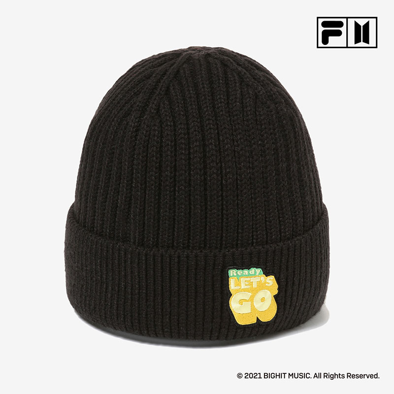 FILA フィラ Dynamite Beanie コラボ ダイナマイト ニットビーニー ブラック 黒 ライトパープル ニットキャップ ニット帽