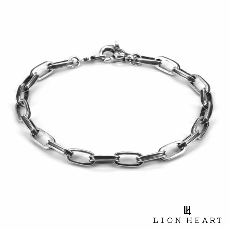 Rakuten - クーポンで10％OFF！26日1時59分まで ライオンハート ラウンデッドスポーツ ブレスレット シルバー925 メンズ ブランド チェーン チェーンブレスレット シルバーブレスレット