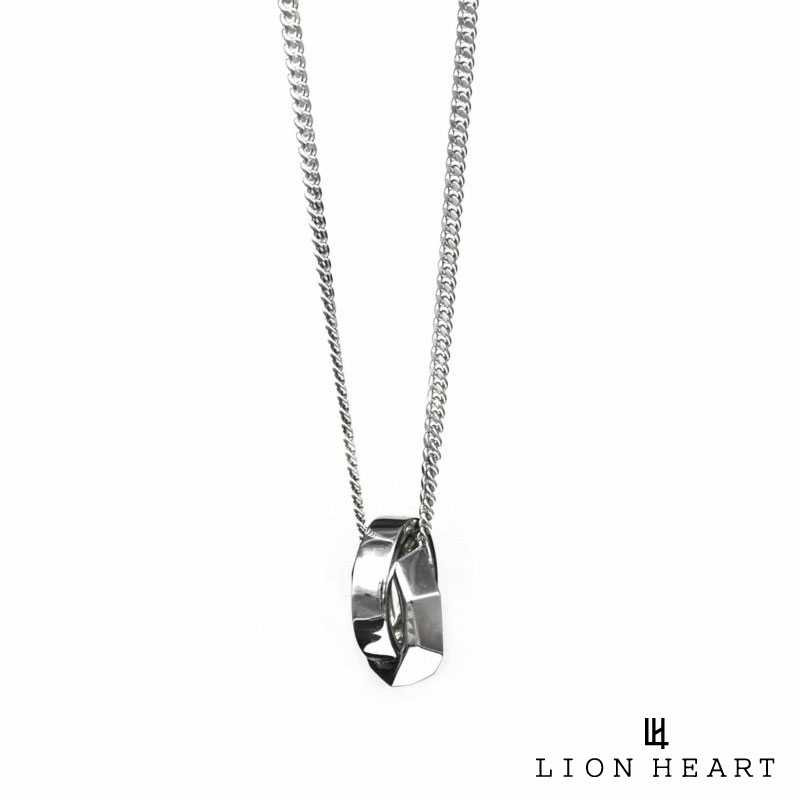 ライオンハート フラグメント ダブルリング ネックレス シルバー925 メンズ ブランド LION HEART