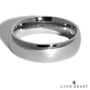ライオンハート ハーフラウンド リング サージカルステンレス シルバー 13号~21号 メンズ ブランド 指輪 LION HEART