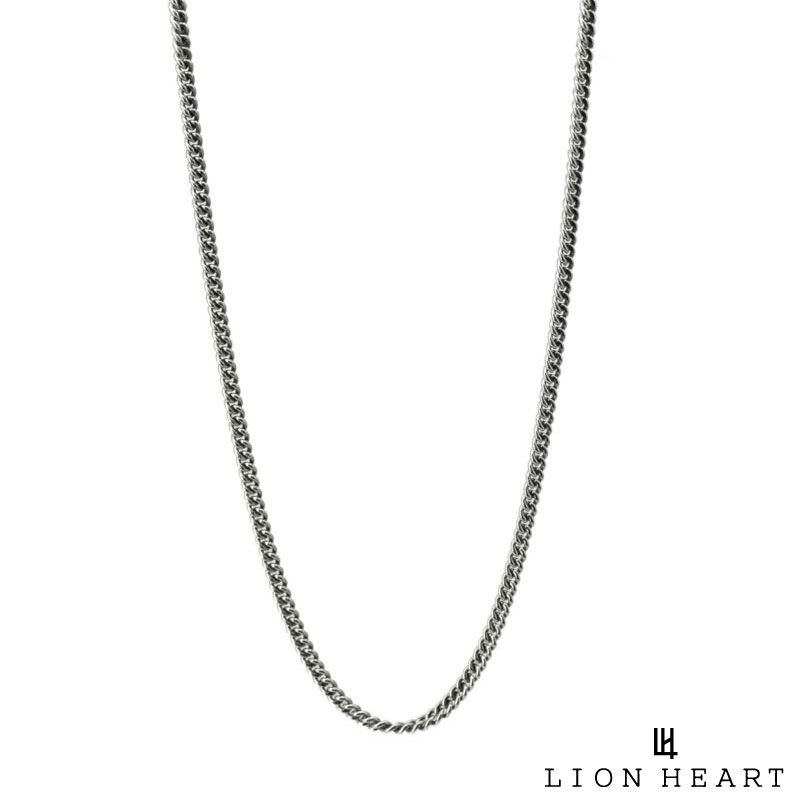 クーポンで10％OFF！18日23時59分まで ライオンハート ラージ シルバー チェーンネックレス丸喜平 シルバー925 いぶし仕上げ 50cm チェーン ネックレス 喜平チェーン メンズ ブランド