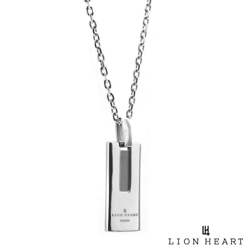 ライオンハート デント プレート ネックレス サージカルステンレス シルバー 金属アレルギー対応 メンズ ブランド LION HEART